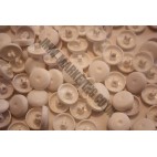 Cover Buttons - White Plastic 15mm