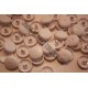 Cover Buttons - White Plastic 19mm