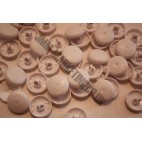 Cover Buttons - White Plastic 19mm