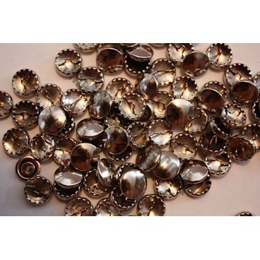 Metal Cover Buttons - Nickel 11mm - 100 Box