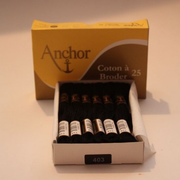 Anchor Cotton a Broder - Black (403)