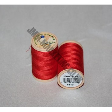 Coats Coloured 100 % Cotton Thread - Red