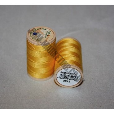 Coats Coloured 100 % Cotton Thread - Yellow