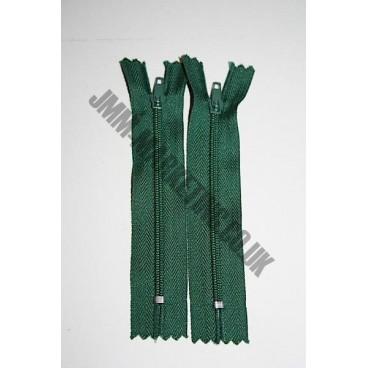 Nylon Zips 4" (10cm) - Bottle Green