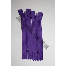 Nylon Zips 4"(10cm) - Purple