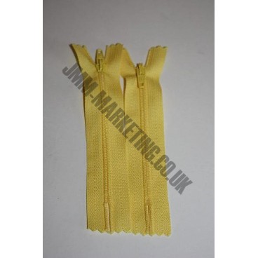 Nylon Zips 4" (10cm) - Yellow