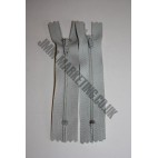 Nylon Zips 4" (10cm) - Light Grey