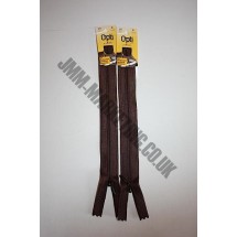 Optilon Concealed Zips 8" (20cm) - Brown