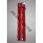 Optilon Concealed Zips 8" (20cm) - Red