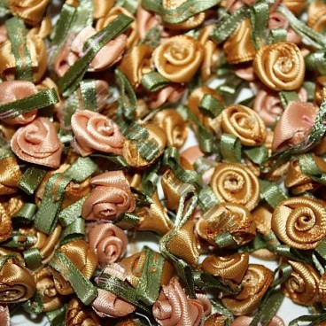 Ribbon Roses - Small - Old Gold