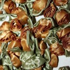 Ribbon Roses - Large - Old Gold