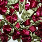 Ribbon Roses - Large - Burgundy