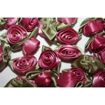 Ribbon Roses - Large - Pale Burgundy