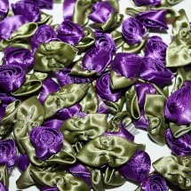 Ribbon Roses - Large - Purple