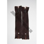 Nylon Zips 6" (15cm) - Dark Brown