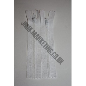 Nylon Zips 7" (18cm) - White