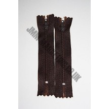 Nylon Zips 7" (18cm)- Dark Brown