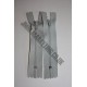 Nylon Zips 16" (41cm) - Light Grey
