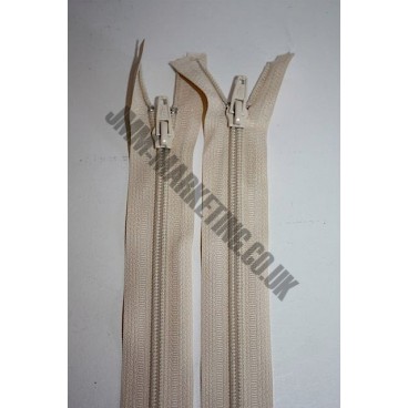 Open Ended Zips 16"  (41cm)  - Cream