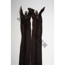 Open Ended Zips 20" (51cm) - Brown