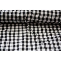 Polyester Gingham 45" (1.14m) wide - Black (1/4" Squares)