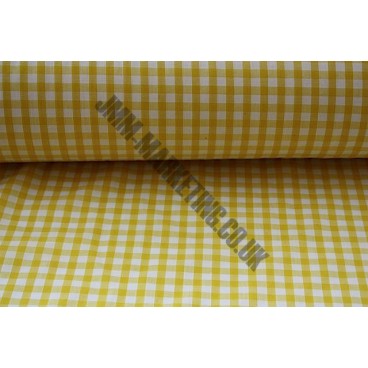 Polyester Gingham 45" (1.14m) wide - Yellow (1/4" Squares)