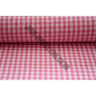 Polyester Gingham 45" (1.14m) wide - Pink (1/4" Squares)