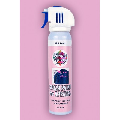 Simply Spray Fabric Paint Pink Pearl 2.5 fl oz - JMM Marketing Ltd