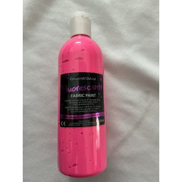 Colourcraft Fluorescent Fabric Paint 500ml - Pink