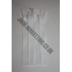 Nylon Zips 4" (10cm) - White